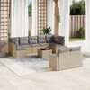 vidaXL Garden Sofa Set Beige and Light Grey