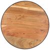 vidaXL Coffee Table Black Solid Acacia Wood Medium Round