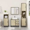 vidaXL Bathroom Furniture Set Sonoma Oak Engineered Wood and Metal Tall
