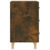 vidaXL Bedside Cabinet Smoked Oak Engineered Wood Standard