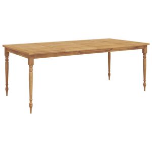 vidaXL Batavia Table Teak Solid Teak Wood Large Durable
