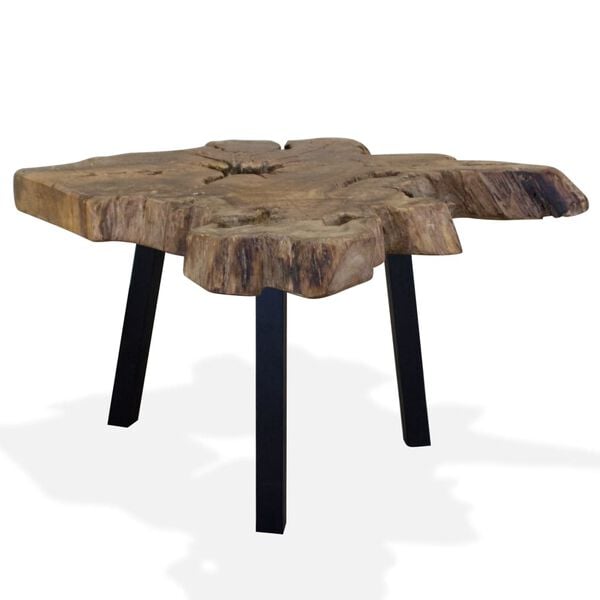 vidaXL Coffee Table Natural Teak Genuine Teak 31.5 x 27.6 x 15.0 in
