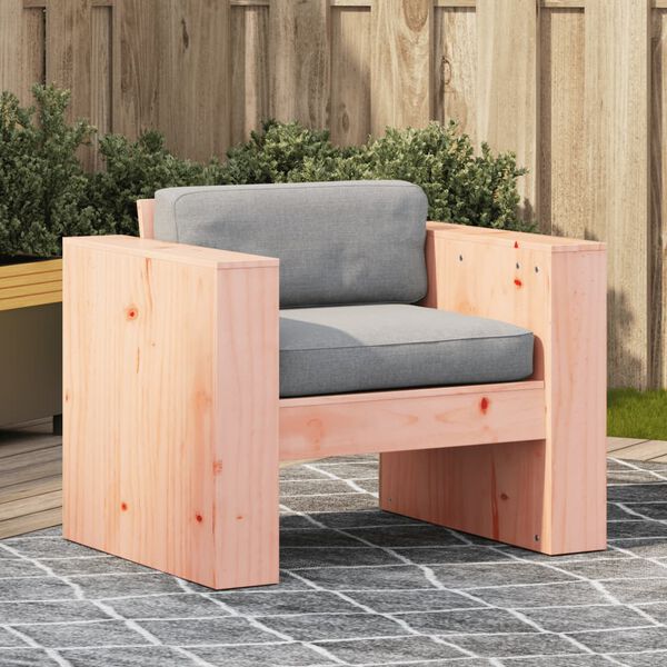 vidaXL Garden Sofa Natural Wood Solid Douglas Fir Wood Single Durable