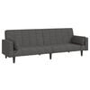 vidaXL Sofa Bed Dark gray Fabric (100% polyester), wood, plastic Large