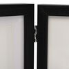vidaXL Trifold Photo Frame Black MDF, PS (polystyrene)