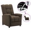 vidaXL Recliner Brown Fabric (100% polyester), plywood, iron Single
