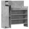 vidaXL Shoe Cabinet Concrete Gray 39.6"x11"x39.4" Engineered Wood