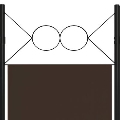 vidaXL 6-Panel Room Divider Brown 94.5"x70.9"