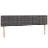 vidaXL Box Spring Bed Dark Grey Velvet Full Adjustable Headrests