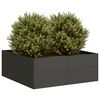 vidaXL Planter Black Cold-rolled steel 31.5x31.5x11.8 in Durable