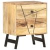 vidaXL Bedside Cabinet Golden Brown Solid Mango Wood 15.7x11.8x19.7 in