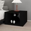 vidaXL Bedside Table Black Engineered Wood Medium Bedside Table