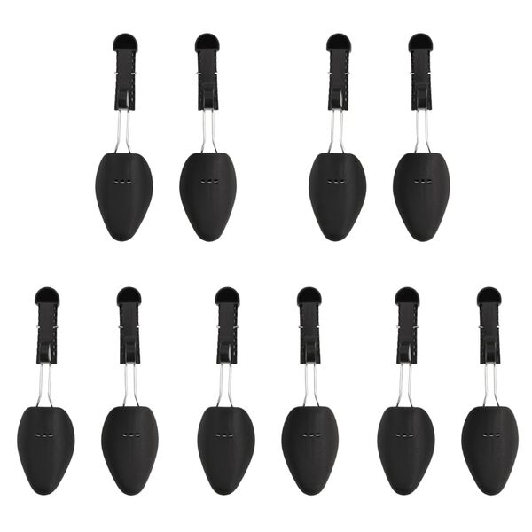 vidaXL Shoe Trees 5 Pairs Black EU 35-38 Plastic