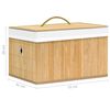 vidaXL Storage Box Set of 4 Natural Bamboo Bamboo, Woven Fabric