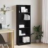 vidaXL Bookshelf Black Oak 23.62 x 9.45 x 69.29 in Engineered Wood