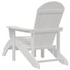 vidaXL Adirondack Chair White 32.28 x 29.13 x 36.22 in HDPE