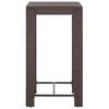 vidaXL Garden Bar Set Brown PE Rattan Standard Footrest Garden Bar Set