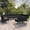 vidaXL Garden Lounge Set Black