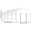 vidaXL Gazebo With Roof White Polyethylene, Galvanized Steel Large
