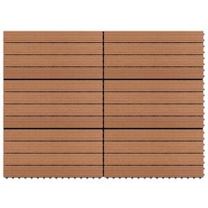 vidaXL WPC Tiles 23.6"x11.8" 6 pcs 10.8ft² Brown