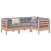 vidaXL Garden Sofa Set Reddish-Brown, Grey