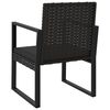 vidaXL Garden Armchair Black Poly Rattan Standard Durable Armchair