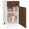 vidaXL Drawer Bottom Cabinet Brown Oak Engineered Wood Standard Cabinet