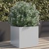 vidaXL Planter Silver Galvanized steel Medium Durable Planter