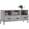 vidaXL TV Cabinet Grey Sonoma Engineered Wood, Iron Medium TV Cabinet