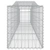 vidaXL Gabion Basket Set of 3 Silver Galvanized Iron Extra Long