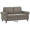 vidaXL 2-Seater Sofa with Pillows&Cushions Light Gray 47.2" Velvet