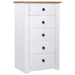 vidaXL Sideboard White Solid pinewood Medium Sideboard Rectangular