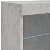 vidaXL Sideboard Concrete grey Engineered wood, glass Medium Sideboard