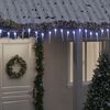 vidaXL Christmas Icicle Lights 40 pcs Cold White Acrylic Remote Control