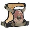 vidaXL Dog Harness Camouflage brown Polyester M Adjustable Armrests