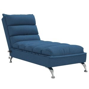 vidaXL Massage Chaise Lounge Blue