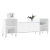 vidaXL TV Cabinet High gloss white Engineered wood Fits 63" TVs