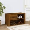 vidaXL Shoe Cabinet Brown Oak Engineered Wood 31.5x13.8x17.7 in