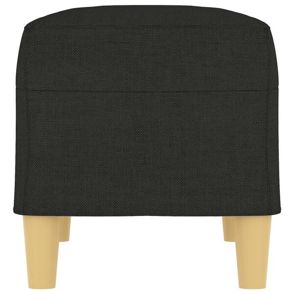 vidaXL Bench Black Polyester, Foam, Plywood Medium Bench Rectangular