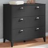 vidaXL Drawer Chest Black Engineered wood, Plastic Drawer Cabinet