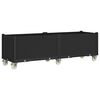 vidaXL Garden Planter with Wheels Black 63"x19.7"x21.3" PP