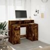 vidaXL Desk Smoked oak Engineered wood Standard desk size Desk