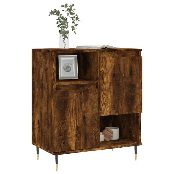 vidaXL Sideboard Smoked Oak Engineered wood, iron Standard Sideboard