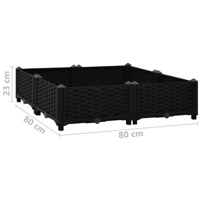 vidaXL Raised Bed 31.5"x31.5"x9.1" Polypropylene