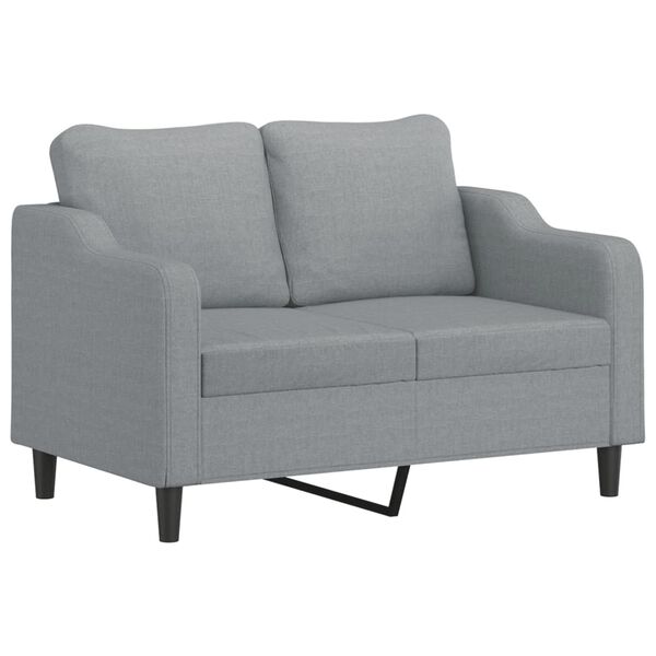 vidaXL Sofa Set Light Grey Polyester, Metal, Textilene, Plywood Standard