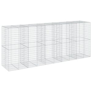 vidaXL Gabion Basket Silver Galvanized Iron Large Durable