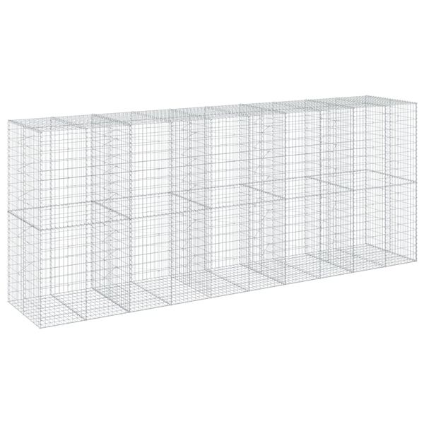 vidaXL Gabion Basket Silver Galvanized Iron Large Durable