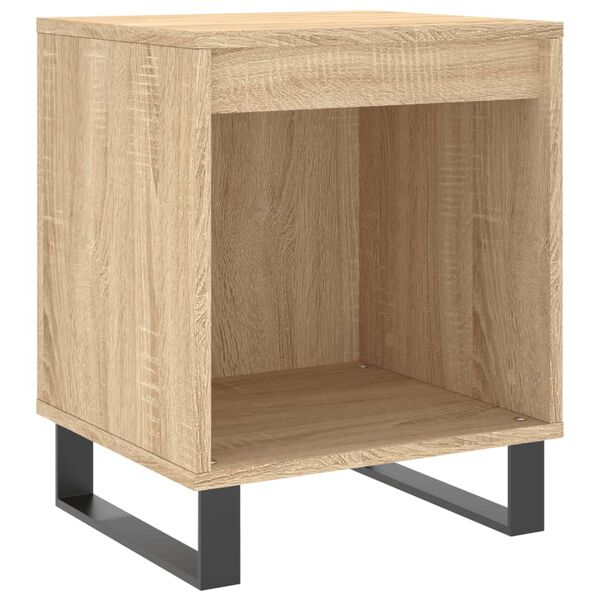 vidaXL Bedside Cabinet Set of 2 Sonoma Oak Engineered wood, metal