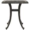 vidaXL Garden Table Bronze Cast Aluminum 20.9 x 20.9 x 20.9 in