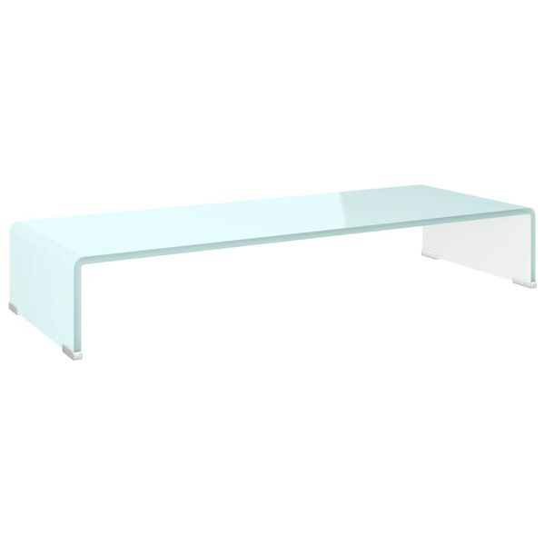 vidaXL TV Stand Green Tempered Glass Sleek TV Stand Rectangular
